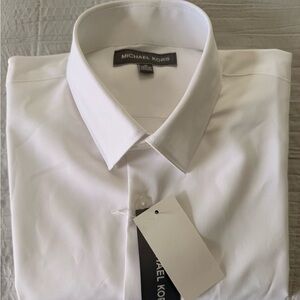 Michael Kors Men's Crisp White Dress Shirt